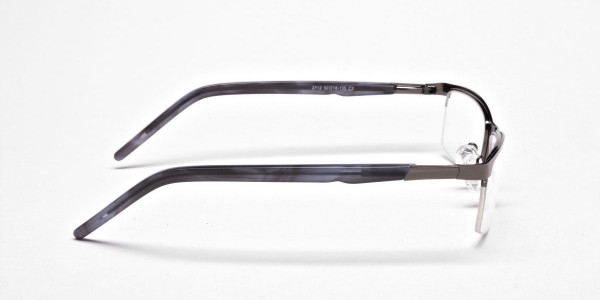  Rectangular Glasses in Gunmetal, Eyeglasses -4