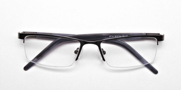  Rectangular Glasses in Gunmetal, Eyeglasses -6