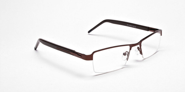 Brown Rectangular Glasses, Eyeglasses - 2
