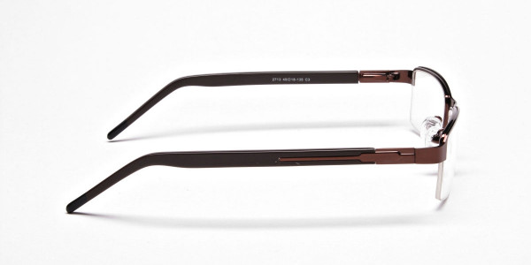 Brown Rectangular Glasses, Eyeglasses - 4