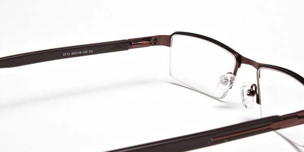 Brown Rectangular Glasses, Eyeglasses - 5