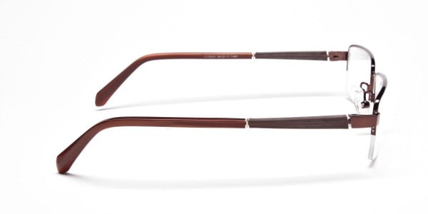 Rectangular Glasses in Brown, Eyeglasses -4