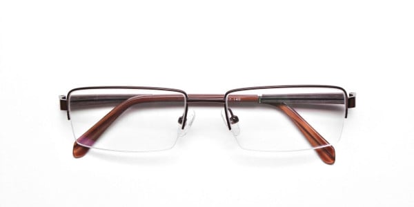 Rectangular Glasses in Brown, Eyeglasses -6