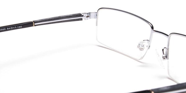 Silver Rectangular Glasses, Eyeglasses -5