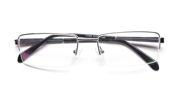 Silver Rectangular Glasses, Eyeglasses -6
