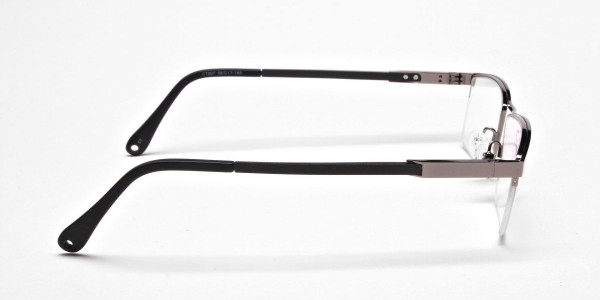 Classic Collection Gunmetal Rectangular Glasses -4
