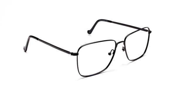 Black Rectangular Glasses, Eyeglasses -2
