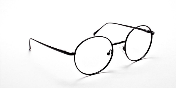 Round Glasses in Black, Eyeglasses -2