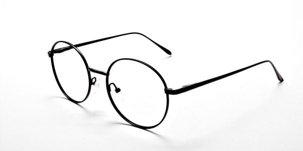 Round Glasses in Black, Eyeglasses -3