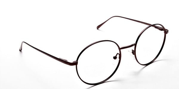 Round Glasses in Brown, Eyeglasses -2