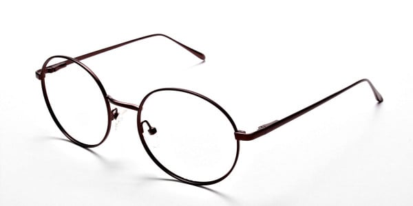 Round Glasses in Brown, Eyeglasses -3