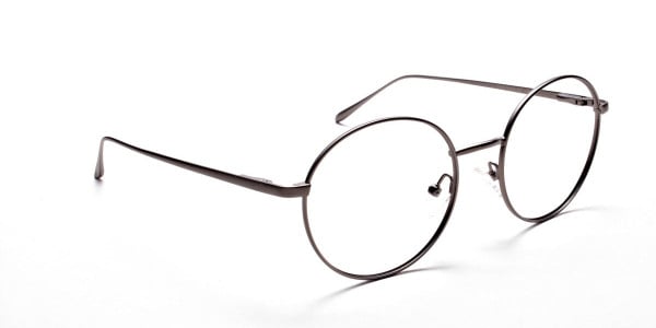 Round Glasses in Gunmetal, Eyeglasses -2