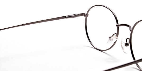 Round Glasses in Gunmetal, Eyeglasses -5