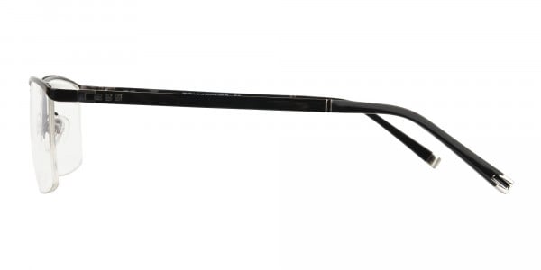 Black Semi-Rimless Glasses in Rectangular-4