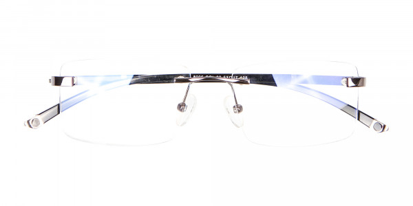 Gunmetal Rimless Glasses For Formal Style-6