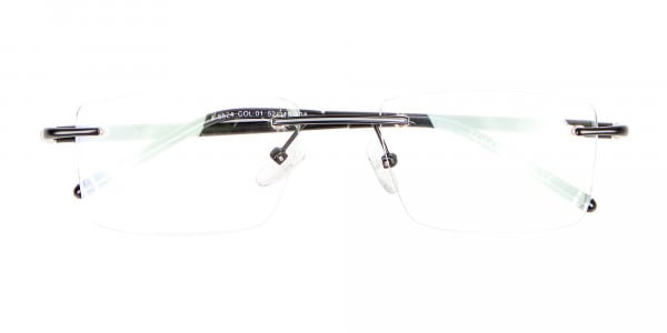 Latest Black Rimless Rectangular Glasses UK -6