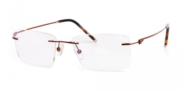 brown-rectangular-rimless-titanium-glasses-frames-3