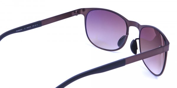 Brown and bronze sunglasses in Round Metal Frame