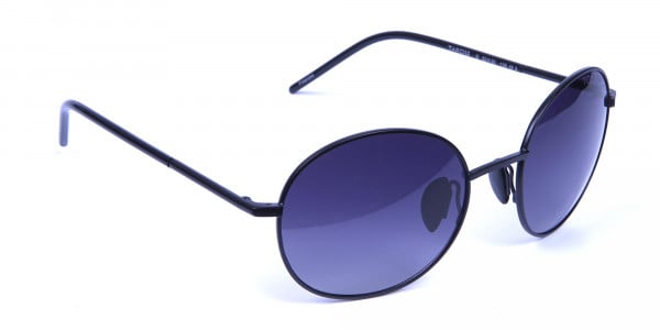 Black & Grey Sunglasses Round Frame -1