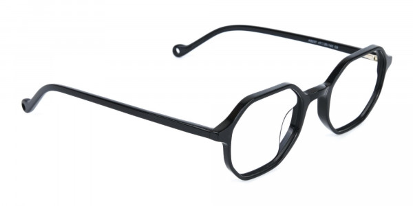 Octagonal Geometric Glasses in Black-2