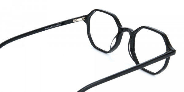Octagonal Geometric Glasses in Black-5