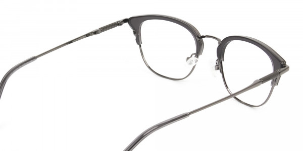 Wayfarer & Browline Gunmetal Silver Grey Translucent glasses - 5