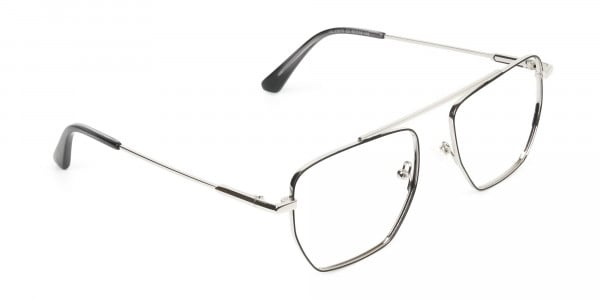 Lightweight  Black and Silver Wire Frame Glasses Men Women - 2