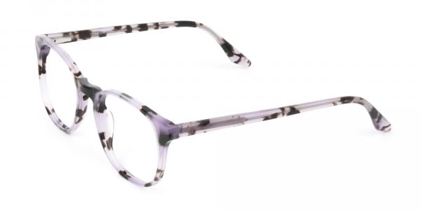 Keyhole Pastel Purple Tortoise Glasses in Wayfarer -3