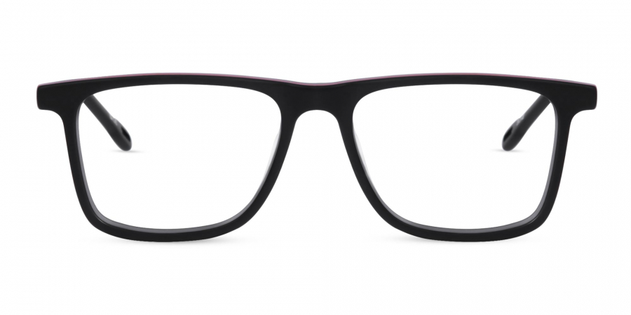 Matte Black Rectangular Acetate Full Rim Eyeglasses