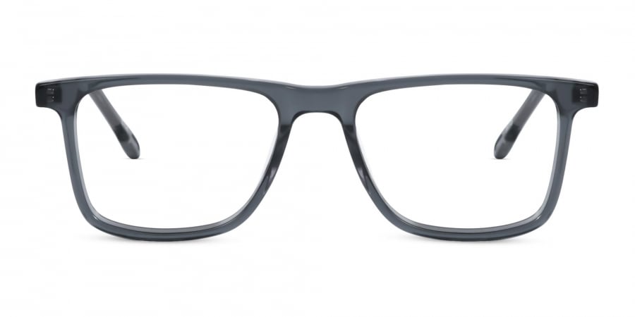 Crystal Slate Gray Rectangular Eyeglasses Frames