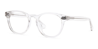 HAWORTH 4 - Crystal & Transparent Round Glasses - Specscart.®