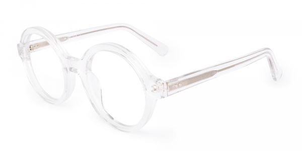 clear round blue light glasses