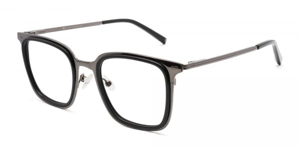 All Black Square Glasses