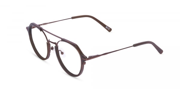 Copper Brown Pilot Glasses-1