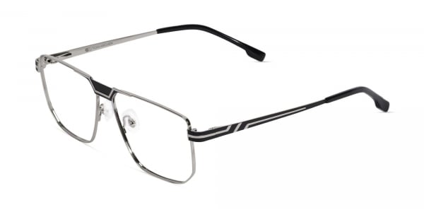 Silver And Black Glasses