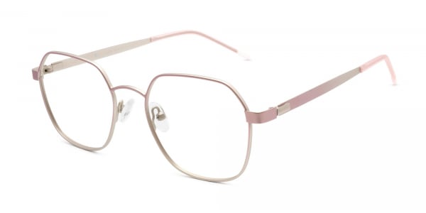 Pink Hexagon Glasses