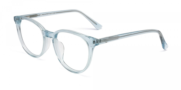 blue round eyeglass frames