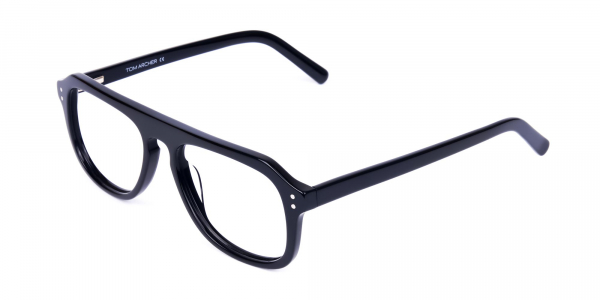 All Black Aviator Glasses Frame