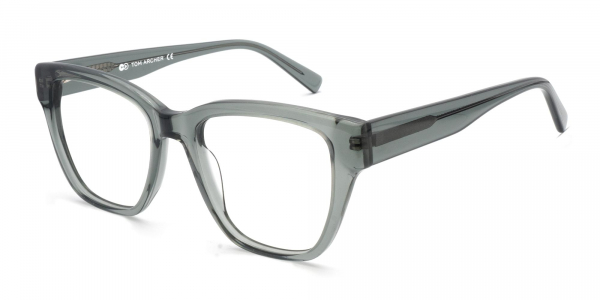 Crystal Grey Square Glasses