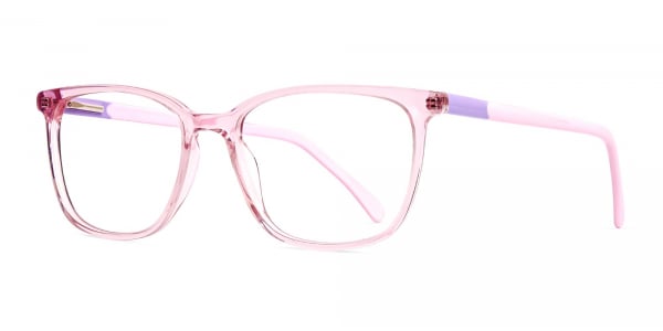 Crystal-Clear-or-Transparent-Blossom-and-Hot-Pink-square-Rectangular-Glasses-Frames-1