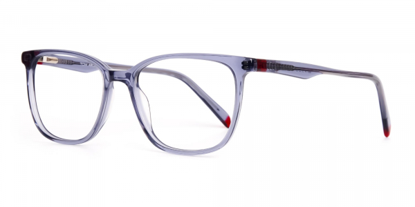 Crystal Grey Wayfarer Rectangular Glasses Frames 