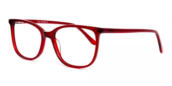 dark and red square cateye glasses glasses frames