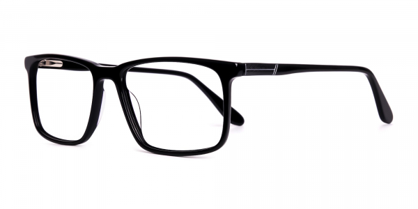 designer black full rim rectangular glasses frames