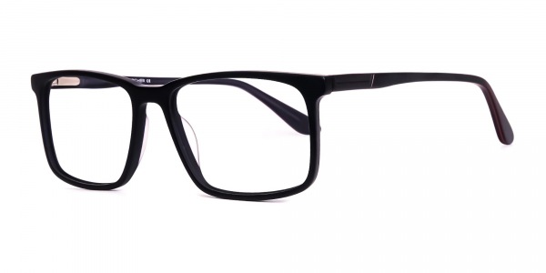 classic matte black full rim rectangular glasses frames