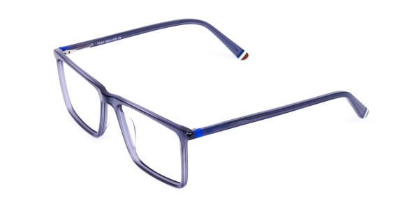 Rectangle Crystal Grey Eyeglass Frames