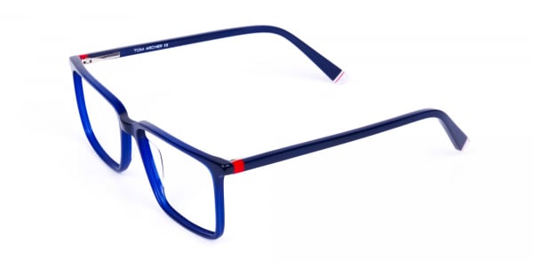 Navy Blue Rimmed Rectangular Glasses