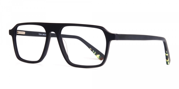 Matte Grey Rectangular Full Rim Glasses frames