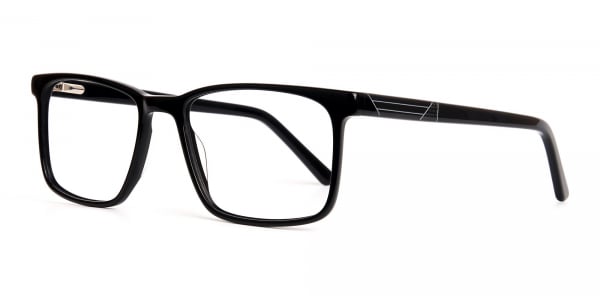 designer black rectangular glasses frames