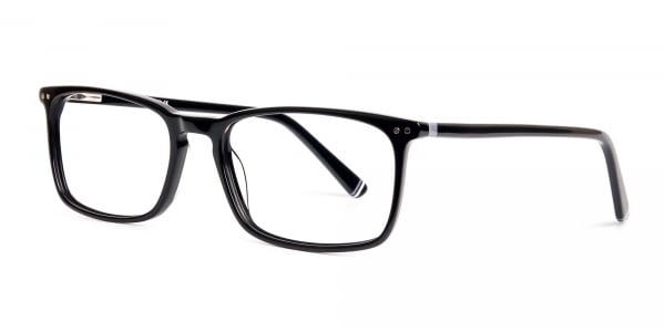 black glasses frames rectangular shape frames