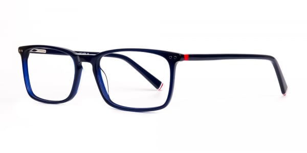 blue glasses in rectangular shape frames-1